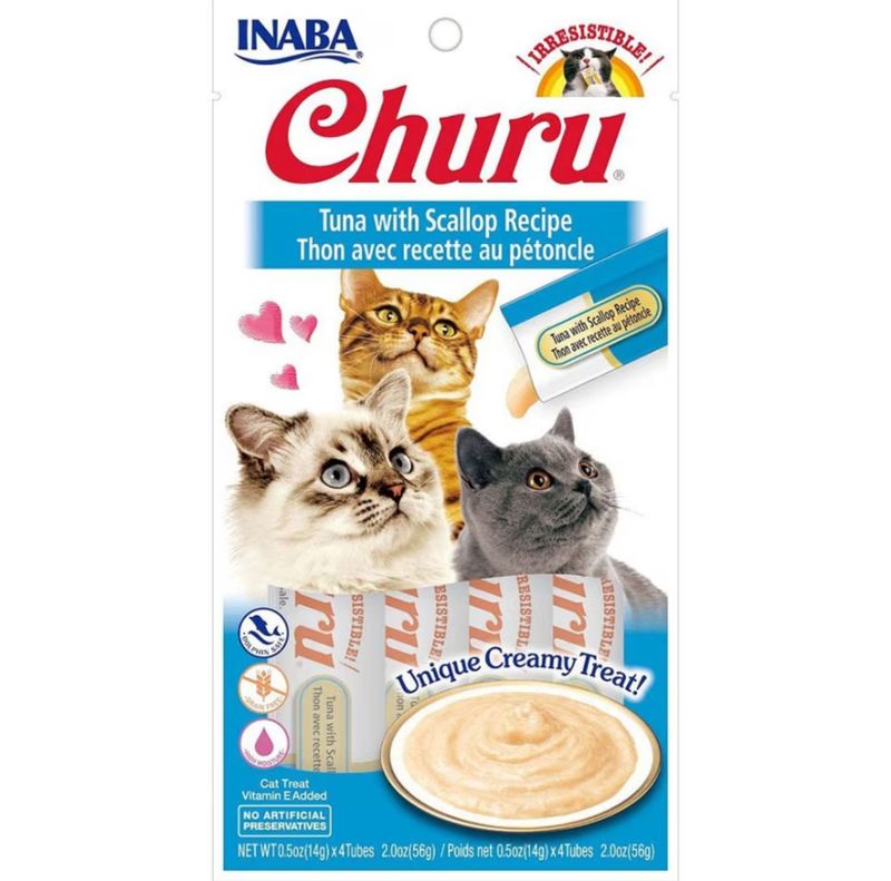 Inaba Churu Tuna &amp; Scallop 0.5oz 4pk