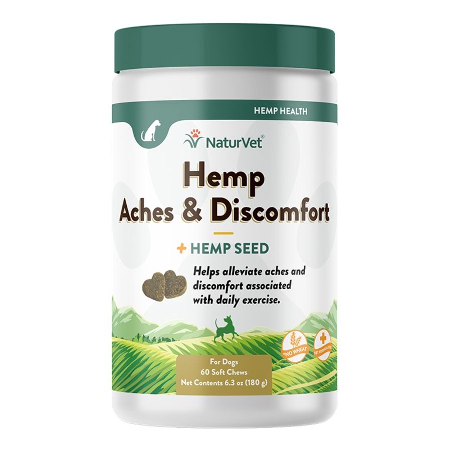 NaturVet Dog Aches Hemp Chew 60 Count