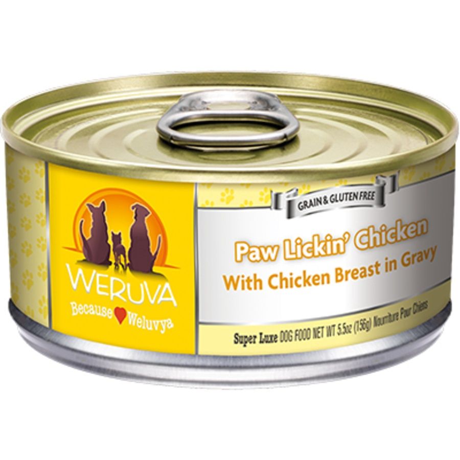 Weruva Dog Paw Lickin' Chicken Can, Size: 5.5oz