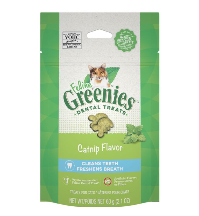 Greenies Cat Dental Treat Catnip, Size: 2.1oz