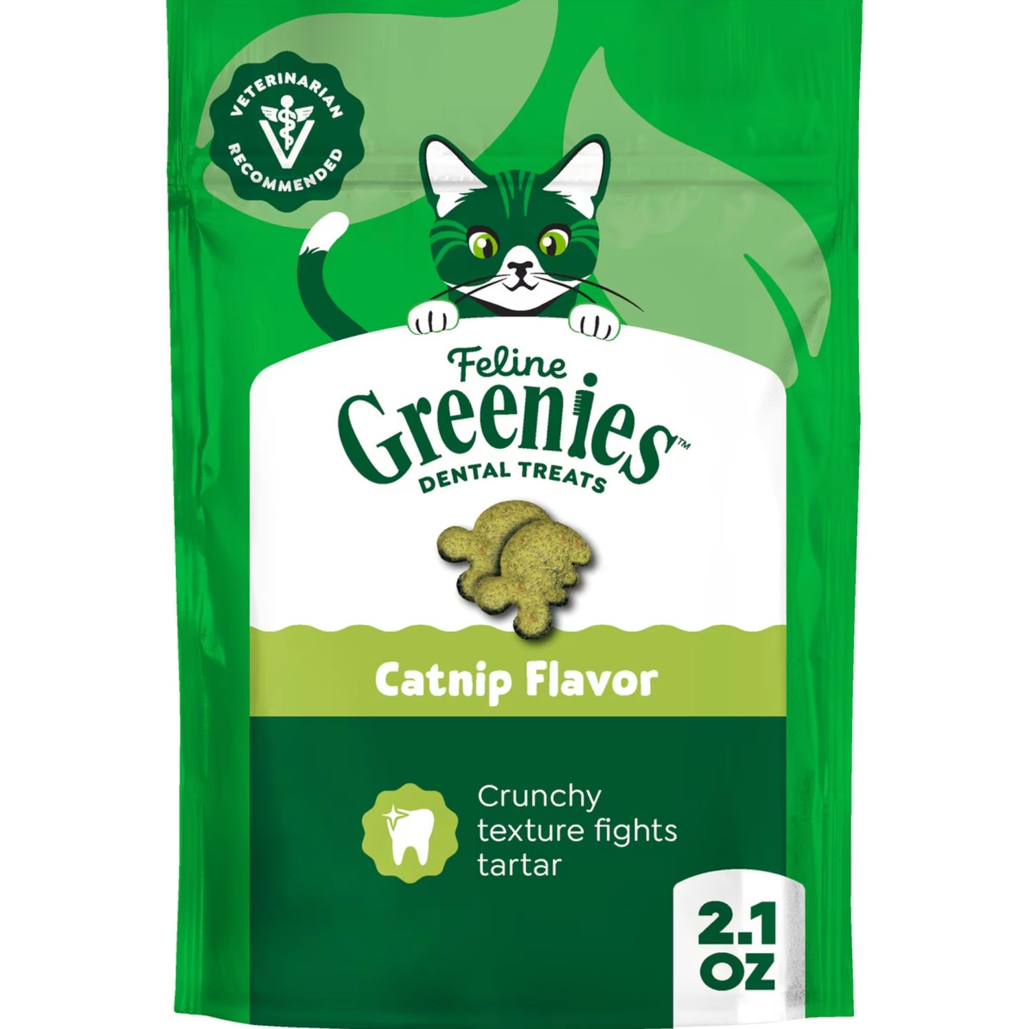 Greenies Cat Dental Treat Catnip, Size: 2.1oz