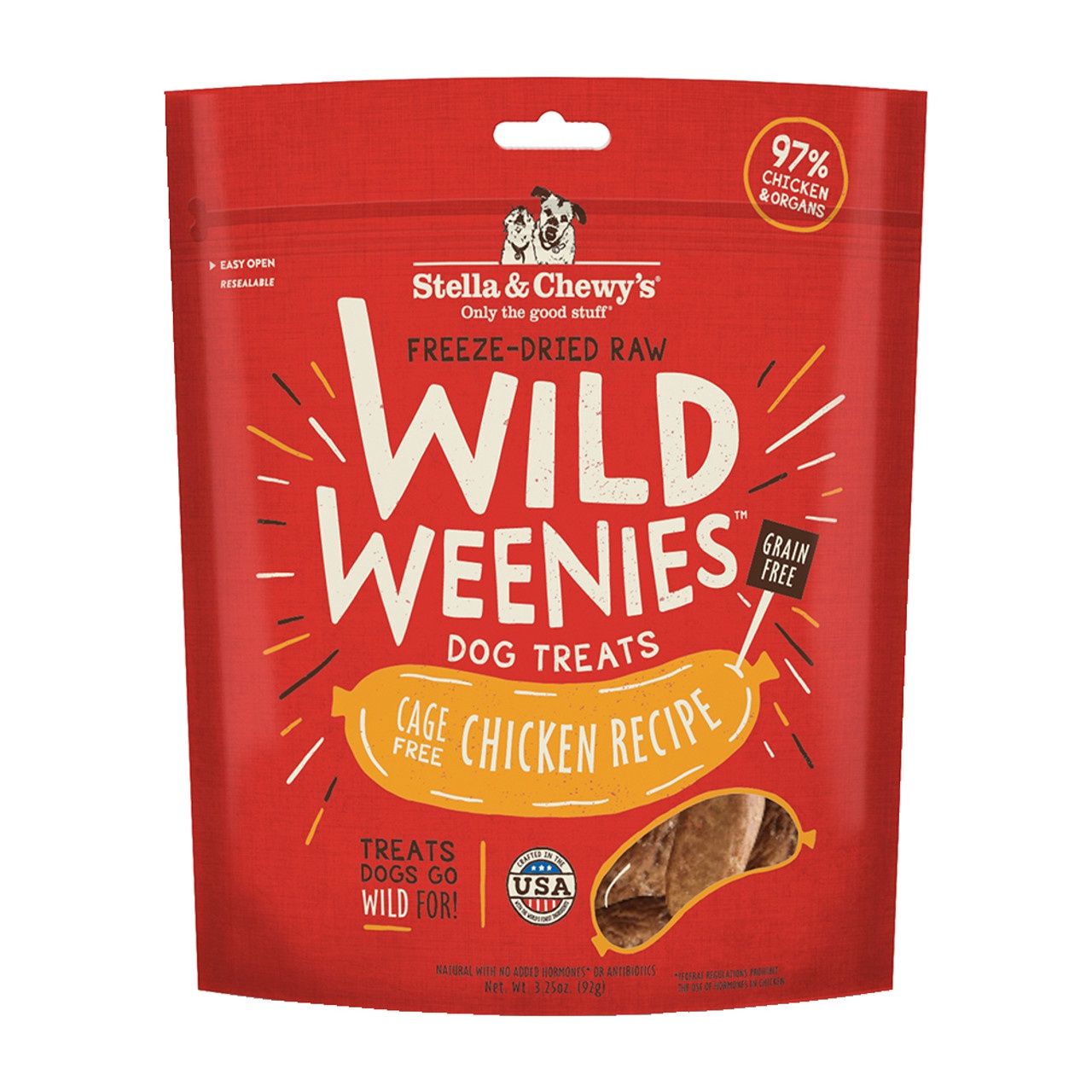 Stella &amp; Chewy's Dog Freeze-Dried Weenie Chicken, Size: 3.25oz