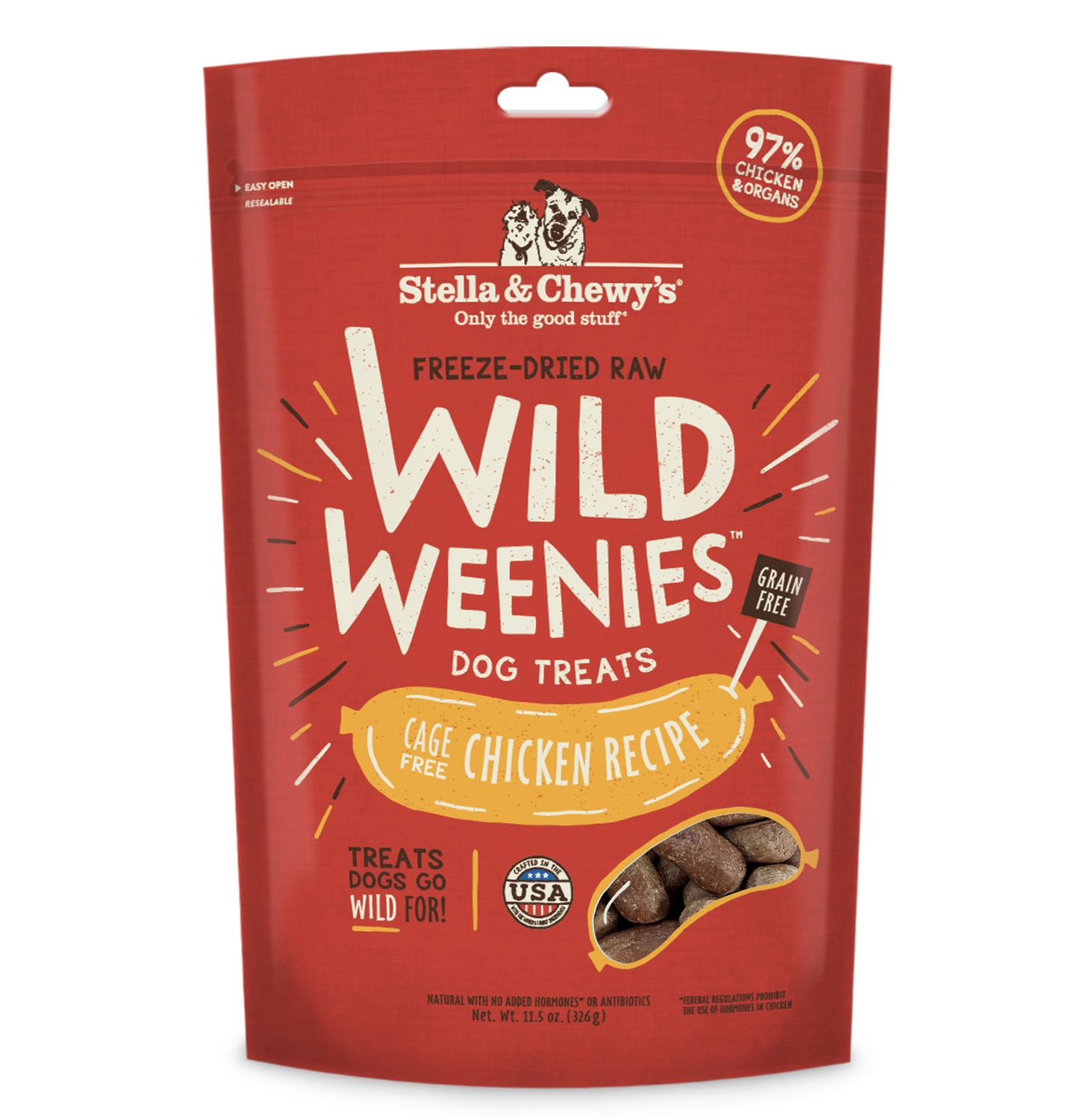 Stella &amp; Chewy's Dog Freeze-Dried Weenie Chicken, Size: 3.25oz