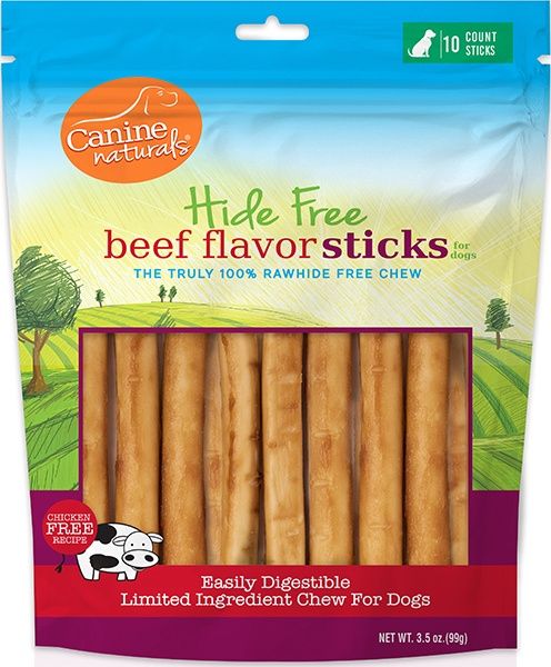 Canine Naturals Dog Sticks 10pk, Flavor: Beef
