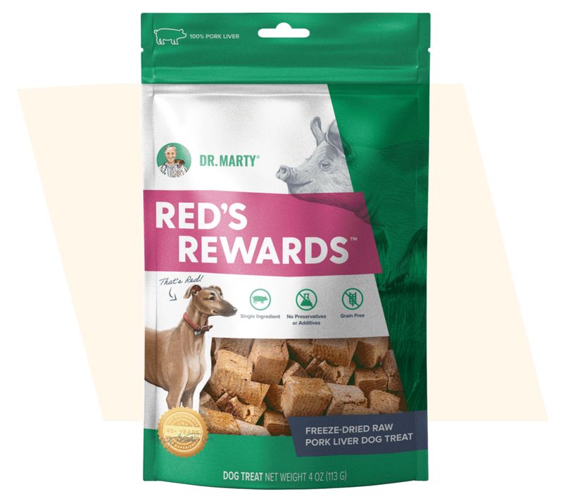 Dr. Marty Dog Treat Reds Rewards Pork Liver