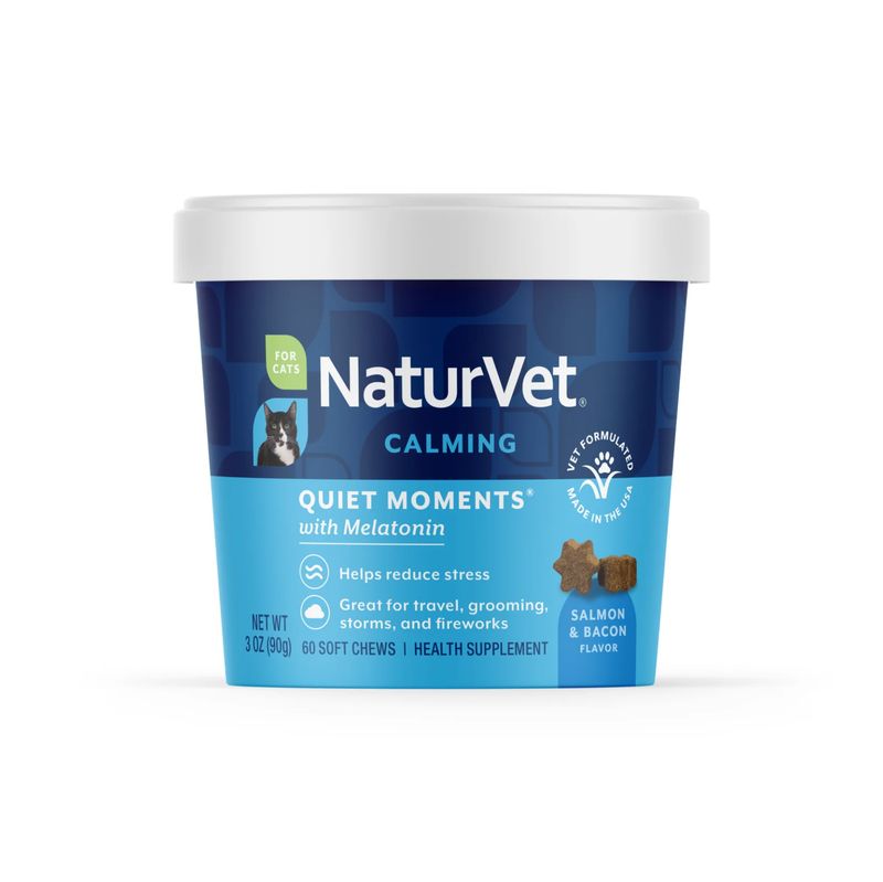 NaturVet Cat Quiet Moments Calming Soft Chews 60 Count