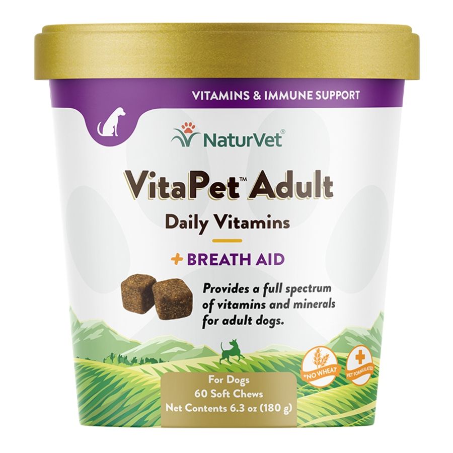 NaturVet Dog Vitamin Adult Breath Chew 60 Count