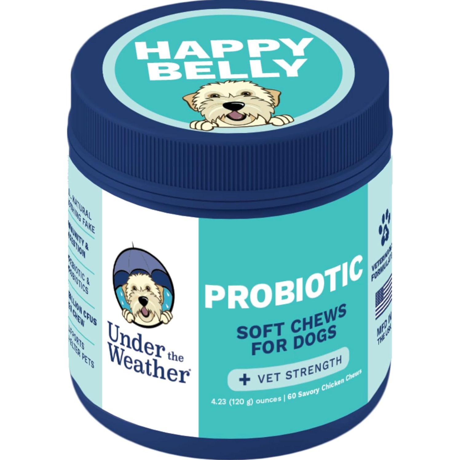 Under The Weather Dog Probiotic 60 Soft Chew