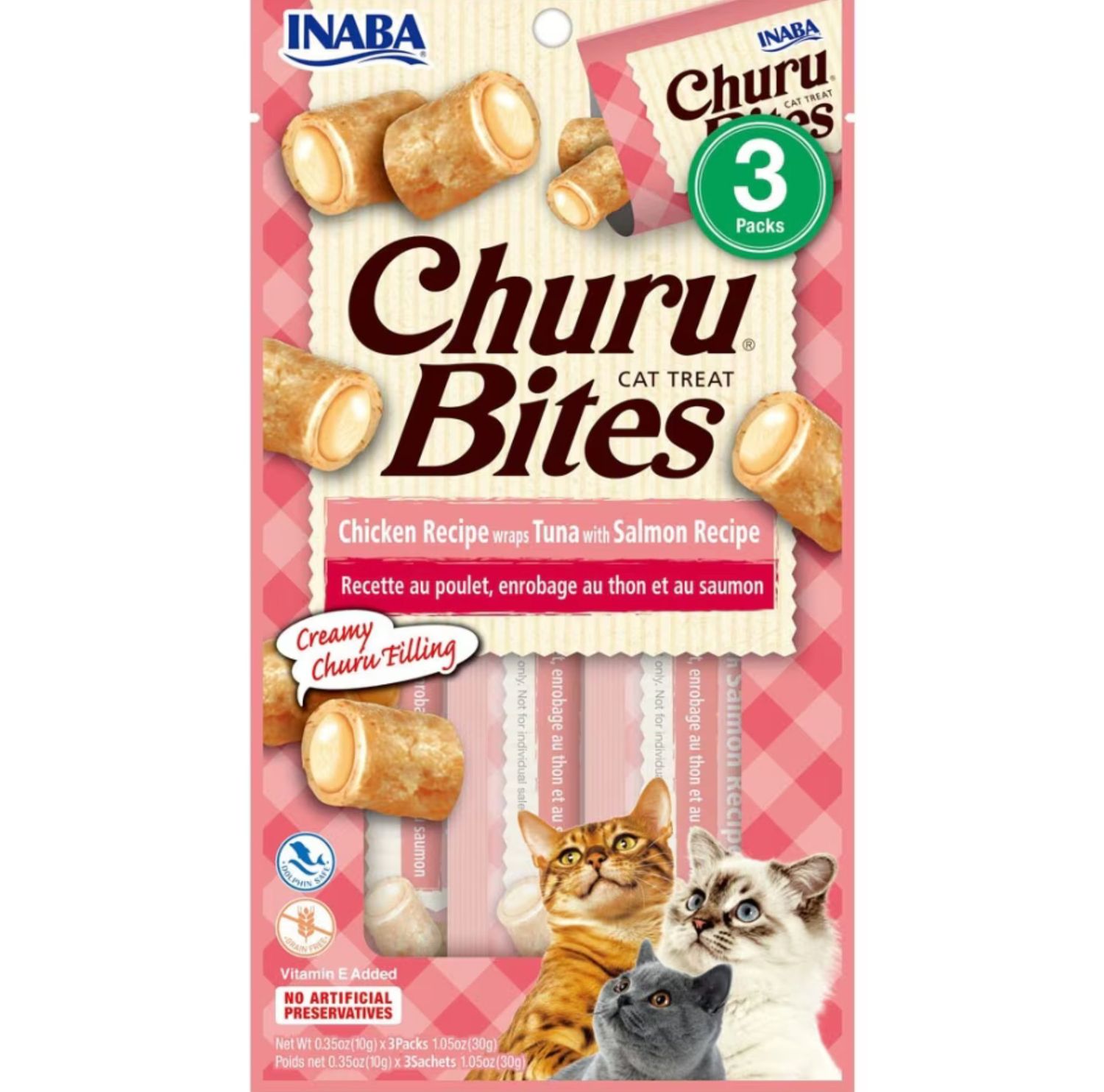 Inaba Churu Bites Chicken, Tuna &amp; Salmon 0.35oz 3pk