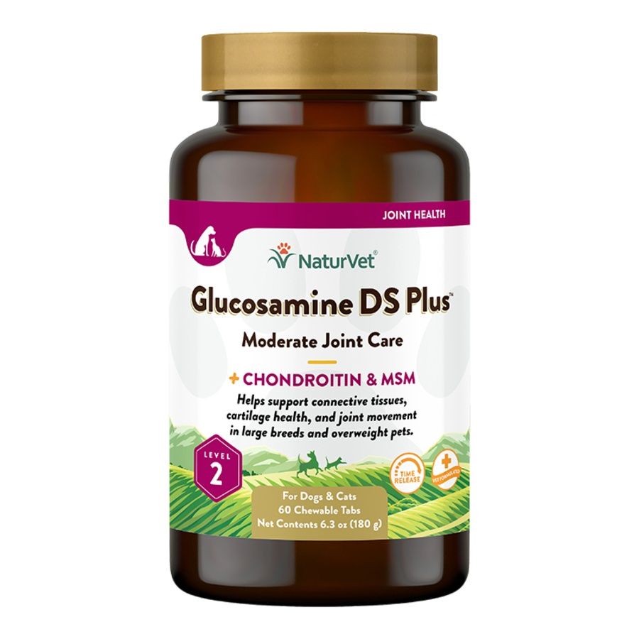 NaturVet Dog &amp; Cat Glucosamine Level 2 Time Release Tablet, Size: 60 Count