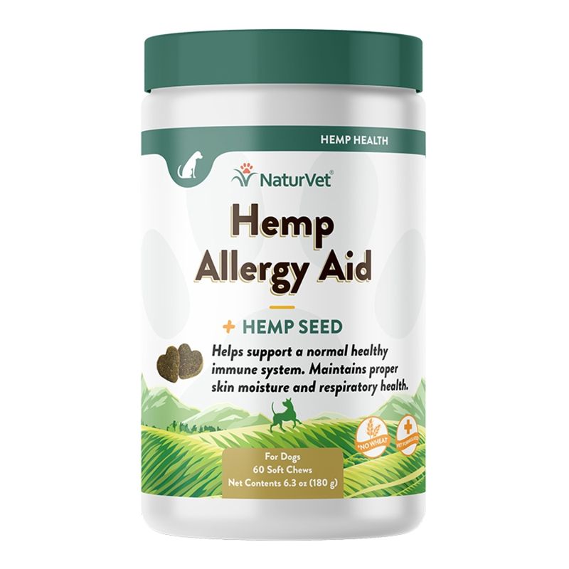 NaturVet Dog Allergy Aid Hemp Chew 60 Count