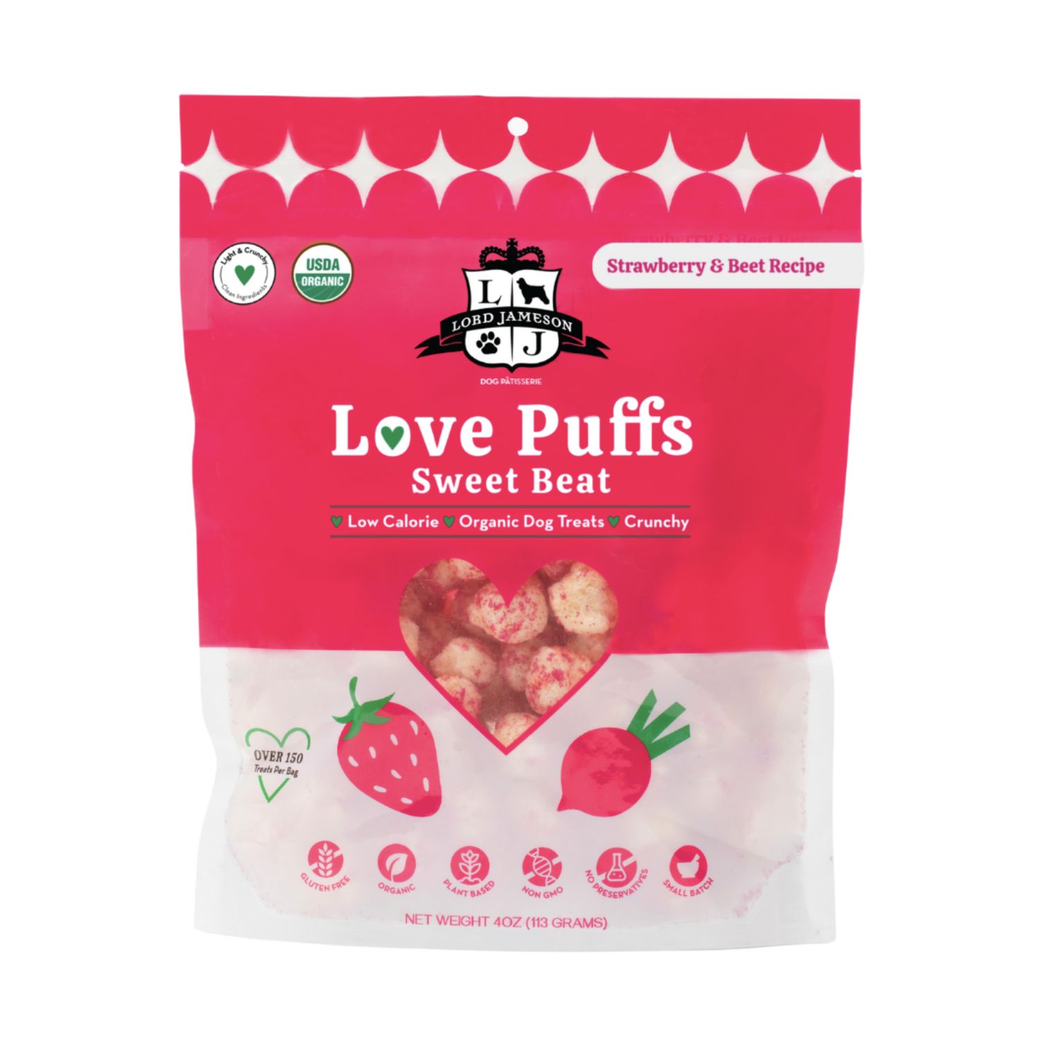 Lord Jameson Dog Love Puffs Sweet Beat 4oz