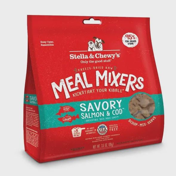 Stella &amp; Chewy's Dog Freeze-Dried Meal-Mixers Salmon &amp; Cod, Size: 3.5oz