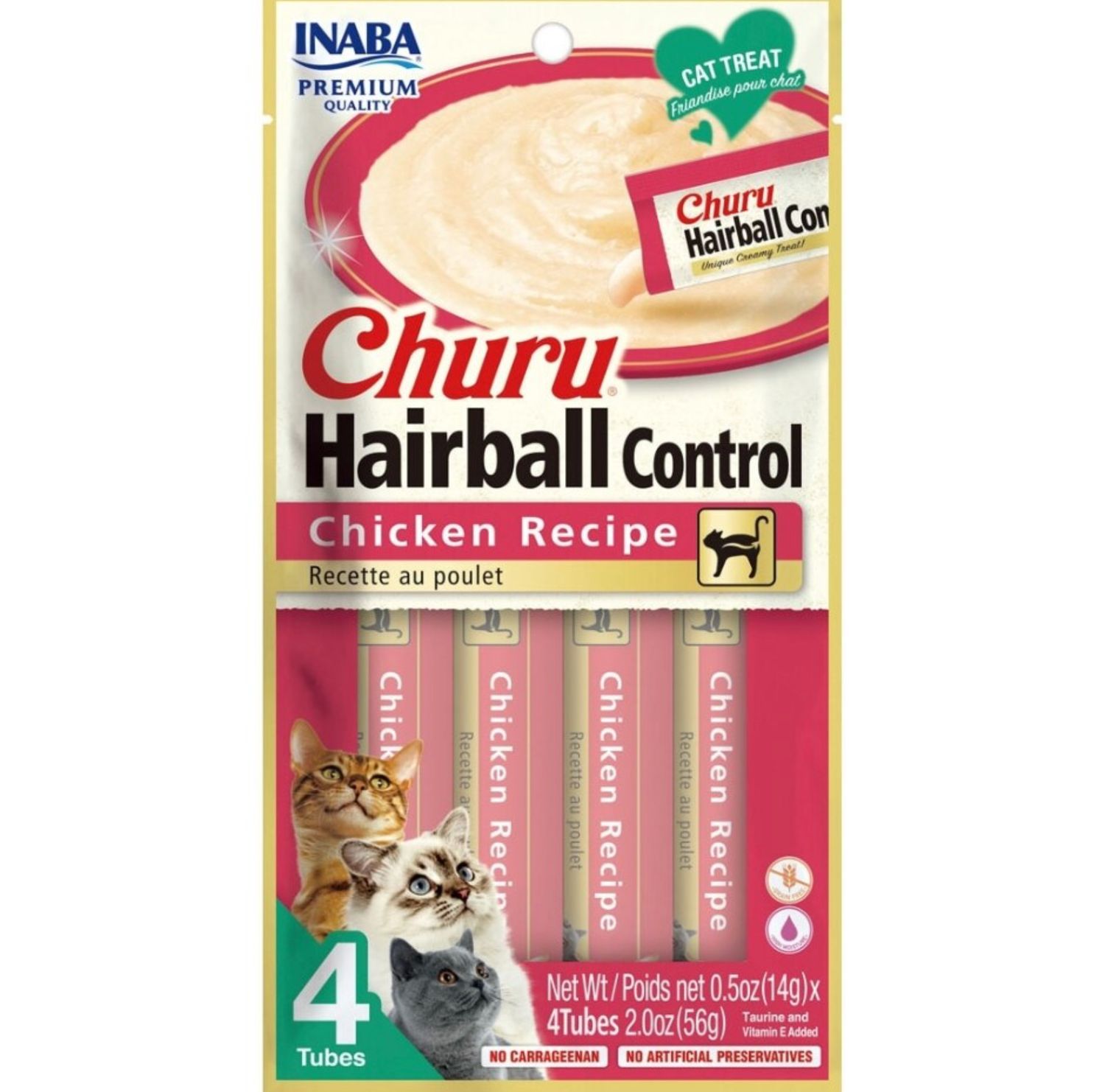 Inaba Churu Cat Hairball Control Chicken 2oz 4pk