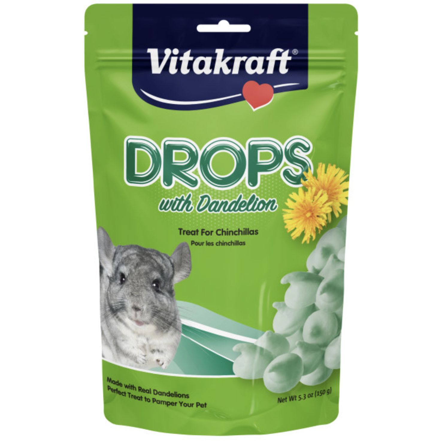 Vitakraft Drops Chinchilla Treat with Dandelion Flavor 5.3oz