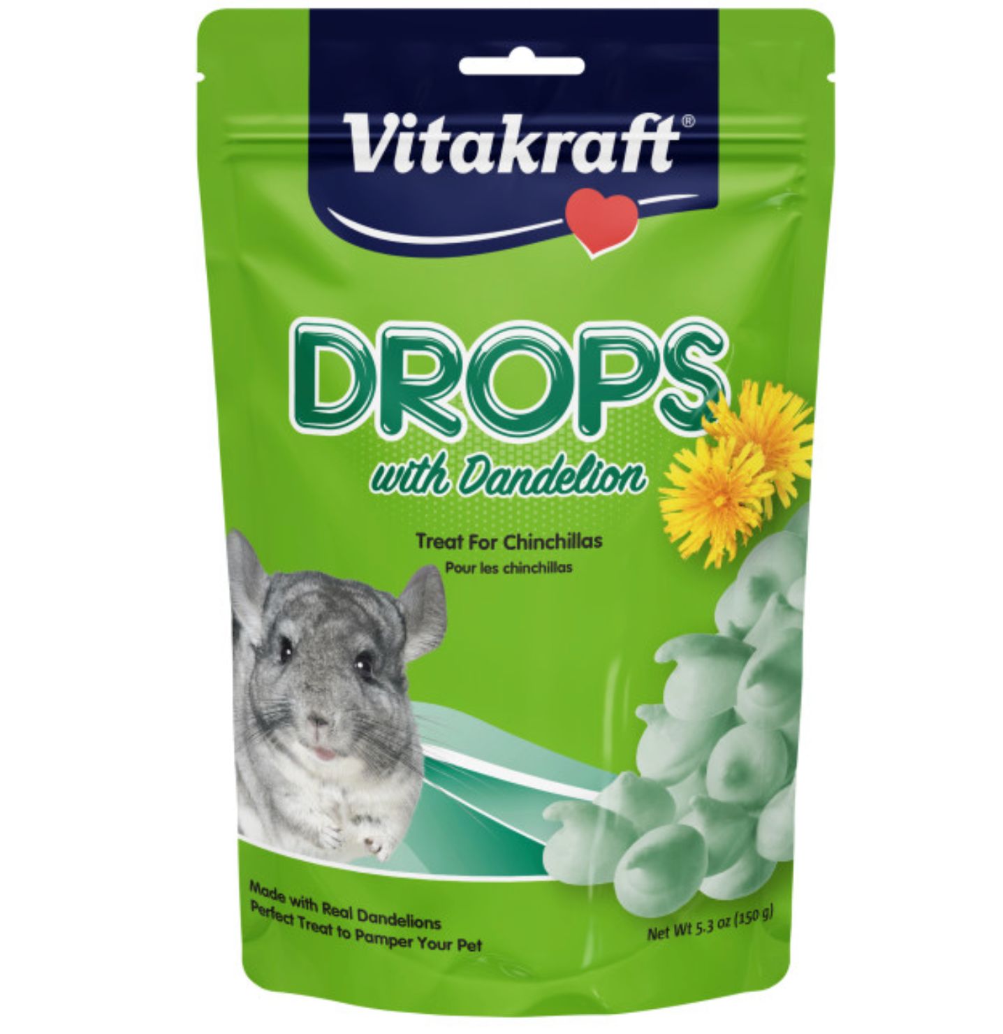 Vitakraft Drops Chinchilla Treat with Dandelion Flavor 5.3oz