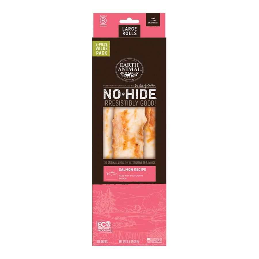 Earth Animal Dog No-Hide Value Pack Salmon, Size: Large 3pk
