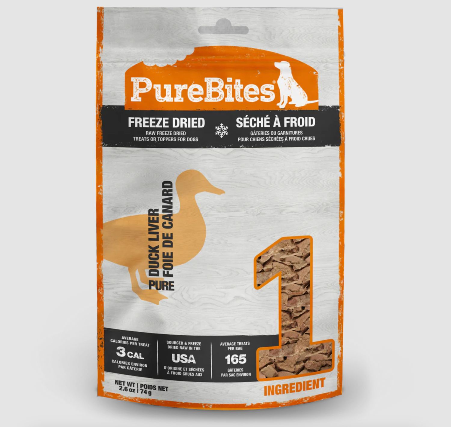 PureBites Dog Freeze Dried Duck 2.6oz