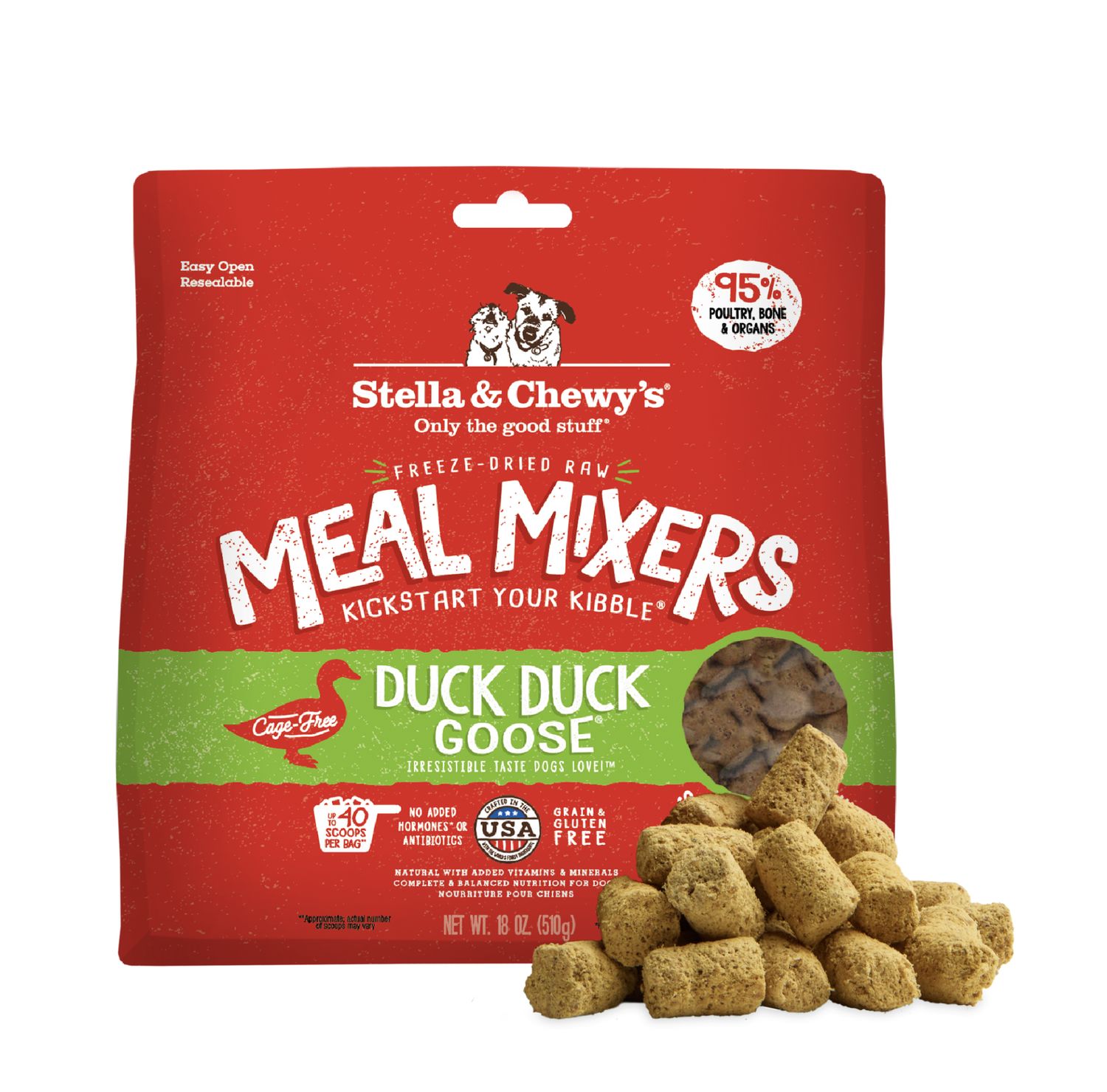Stella &amp; Chewy's Dog Freeze-Dried Meal Mixers Duck, Size: 3.5oz