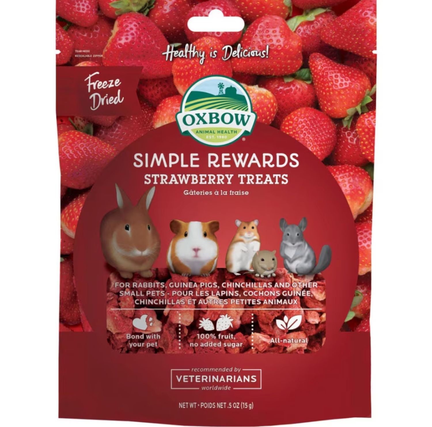 Oxbow Simple Rewards Baked Treats Strawberry