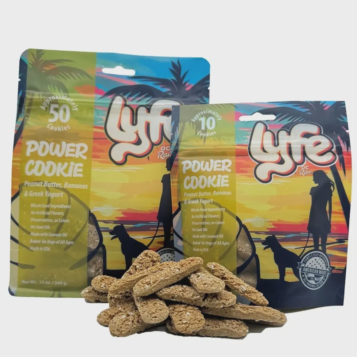 OC Raw Lyfe Power Cookie Peanut Bitter, Bananas &amp; Greek Yogurt, Size: 2.3oz