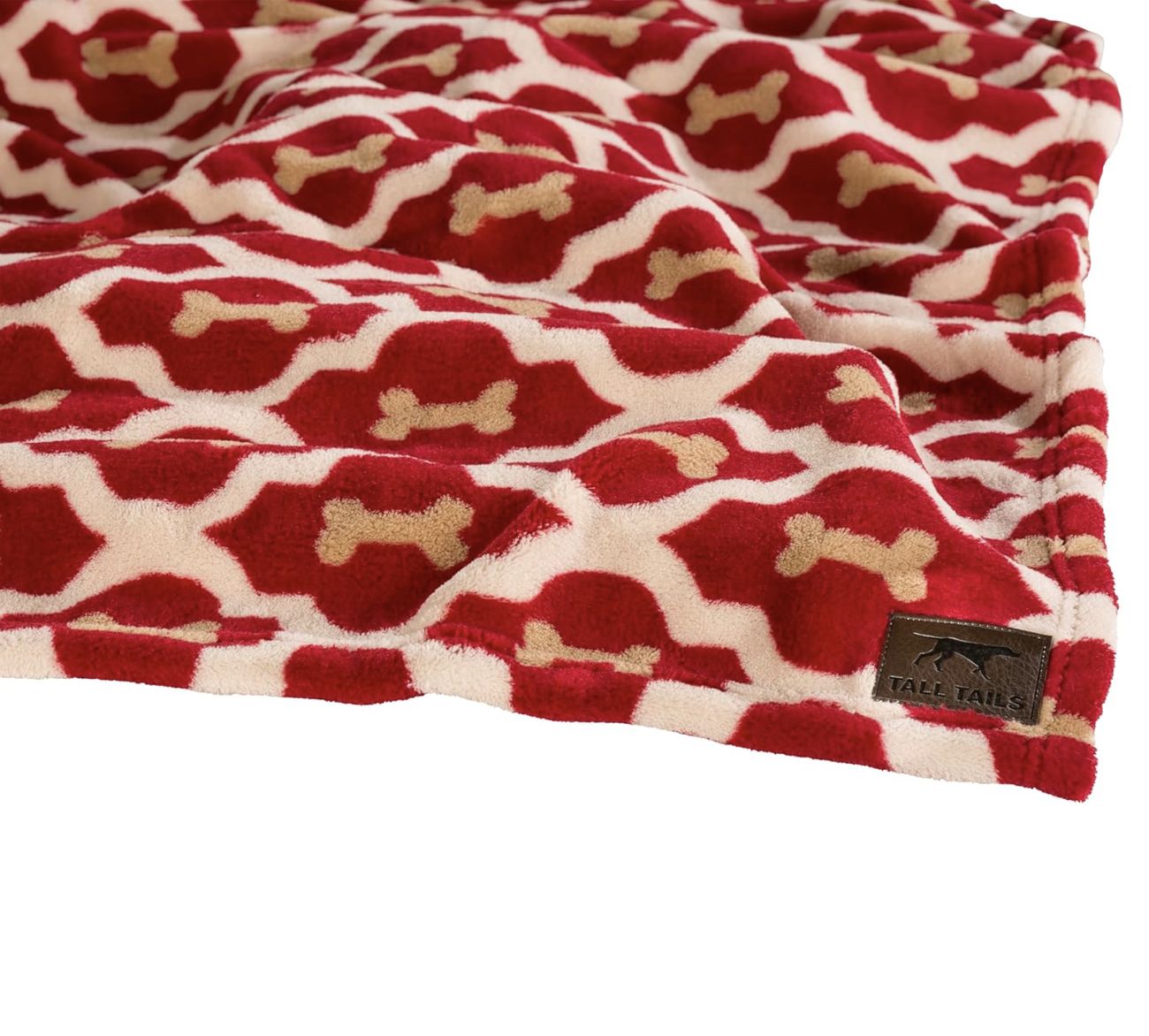Tall Tails Dog &amp; Cat Blanket Red Bone 30" X 40"