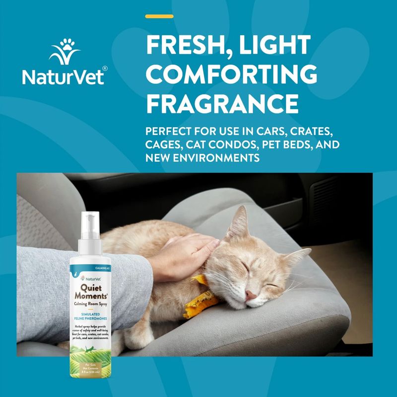 NaturVet Cat Quiet Moments Calming Room Spray 8oz