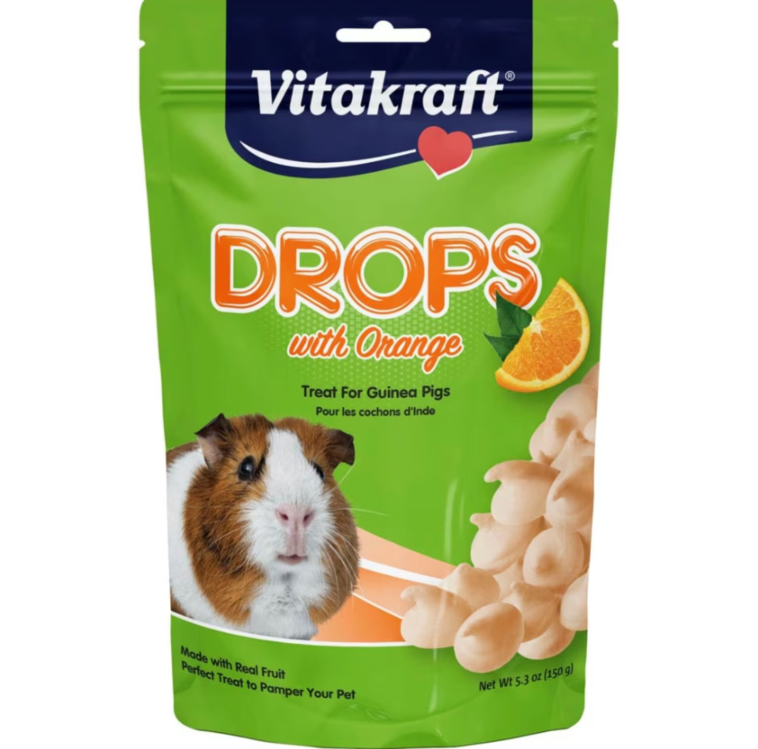 Vitakraft Drops Guinea Pig Treats Orange 5.3oz
