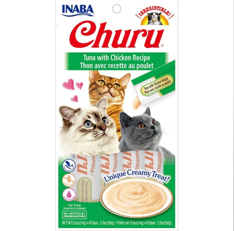 Inaba Churu Tuna &amp; Chicken 0.5oz 4pk