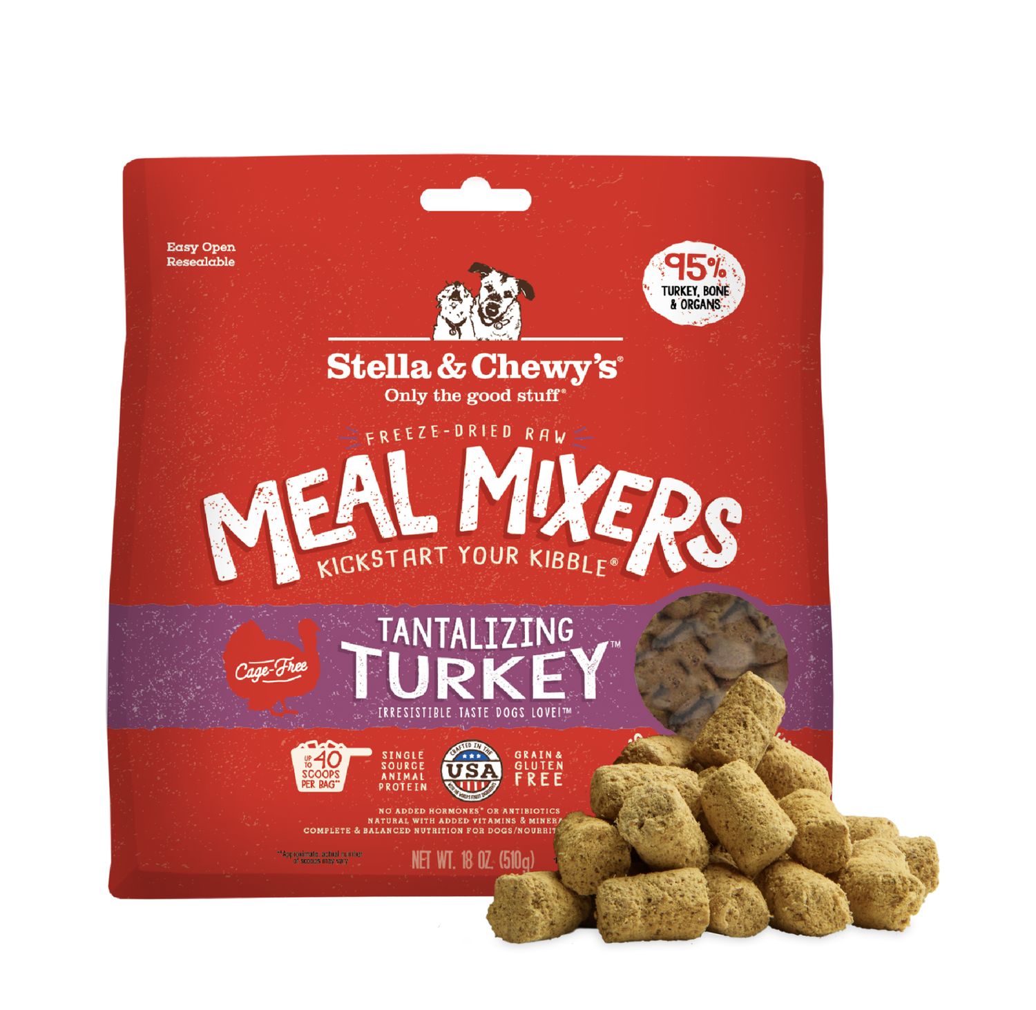 Stella &amp; Chewy's Dog Freeze-Dried Meal Mixers Turkey, Size: 3.5oz