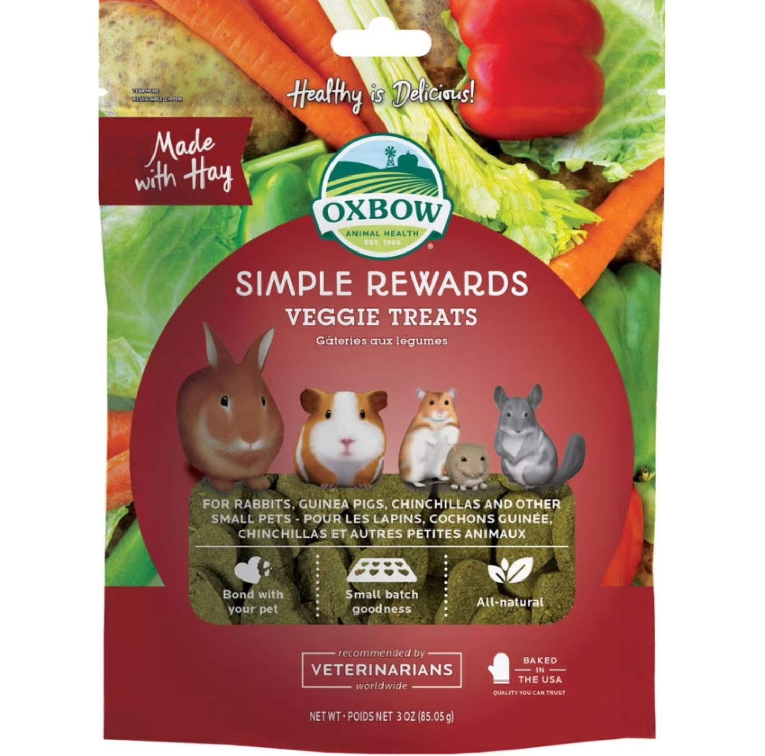 Oxbow Simple Rewards Baked Treats Vegetables