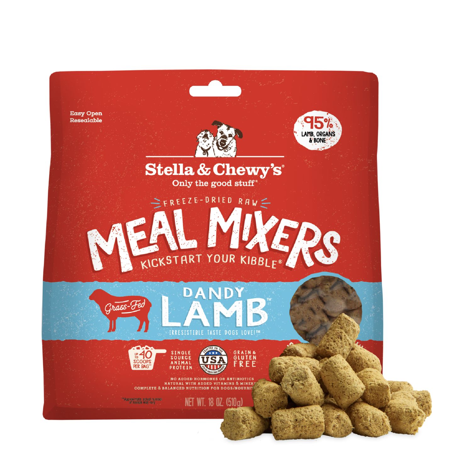 Stella &amp; Chewy's Dog Freeze-Dried Meal Mixers Lamb, Size: 3.5oz