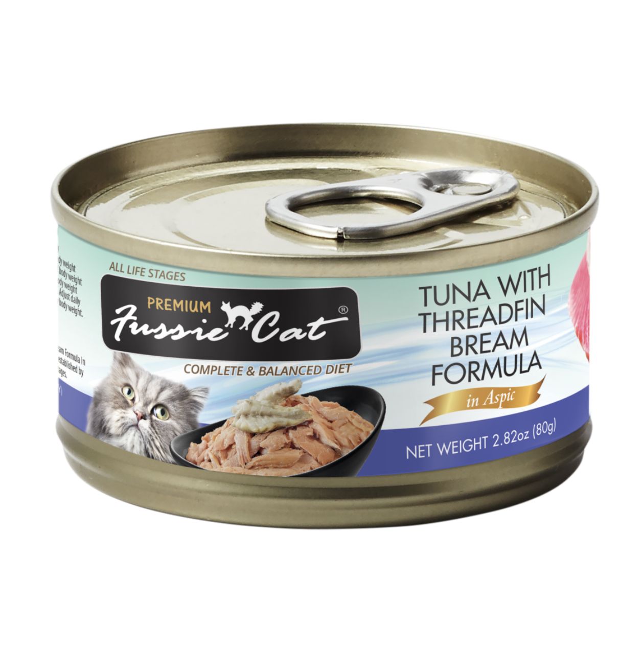 Fussie Cat Premium Tuna &amp; Threadfin Bream in Aspic Can 2.82oz