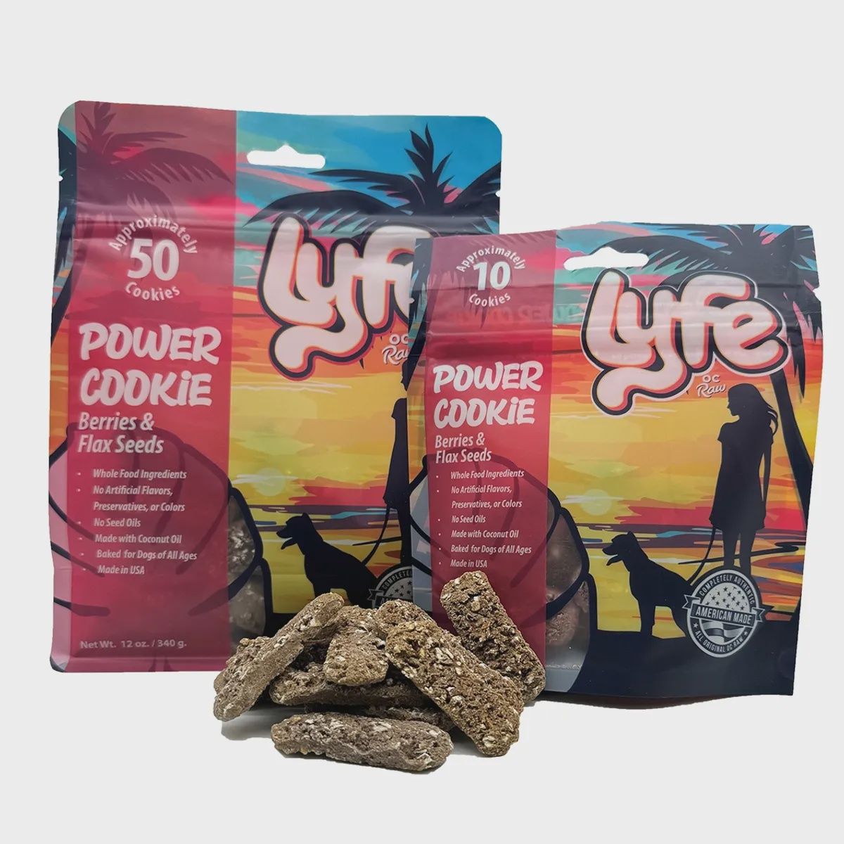 OC Raw Lyfe Power Cookie Berries &amp; Flax Seeds, Size: 2.3oz