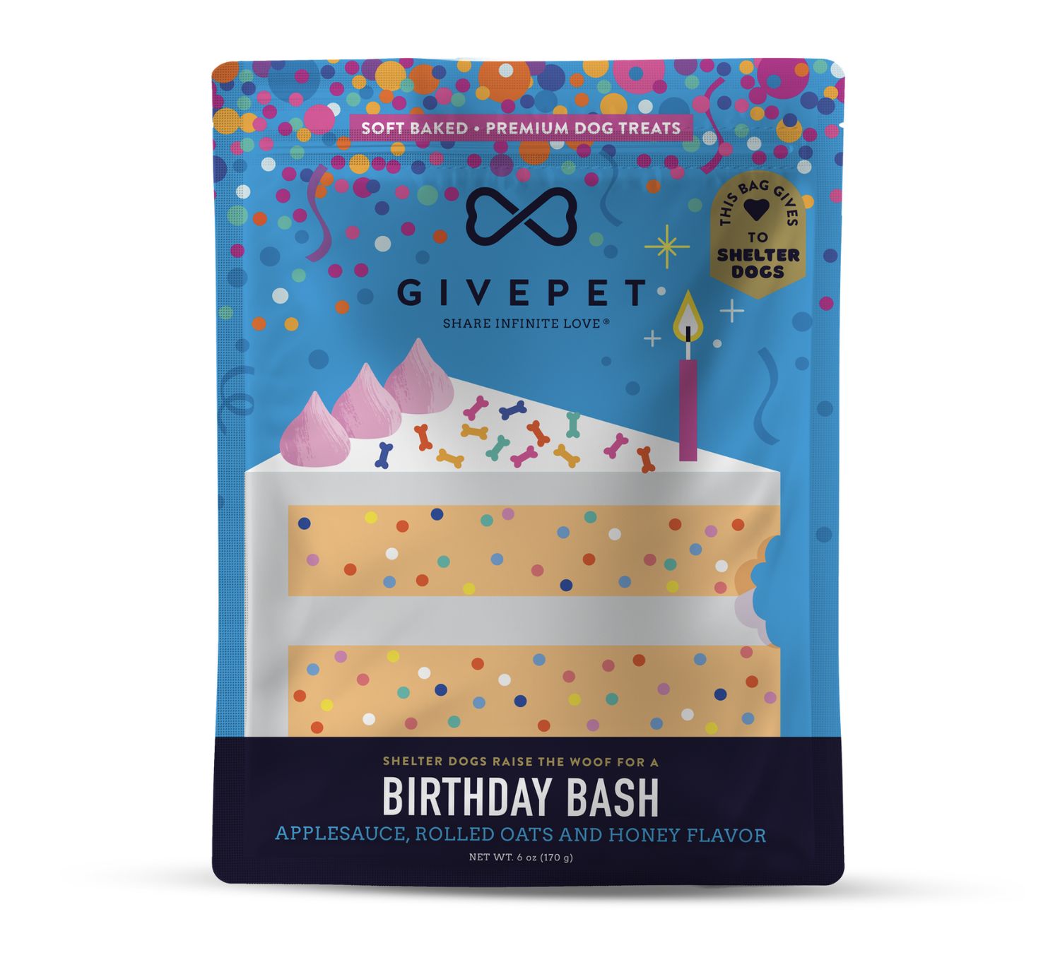 Give Pet Dog Soft-Baked Birthday Bash 6oz