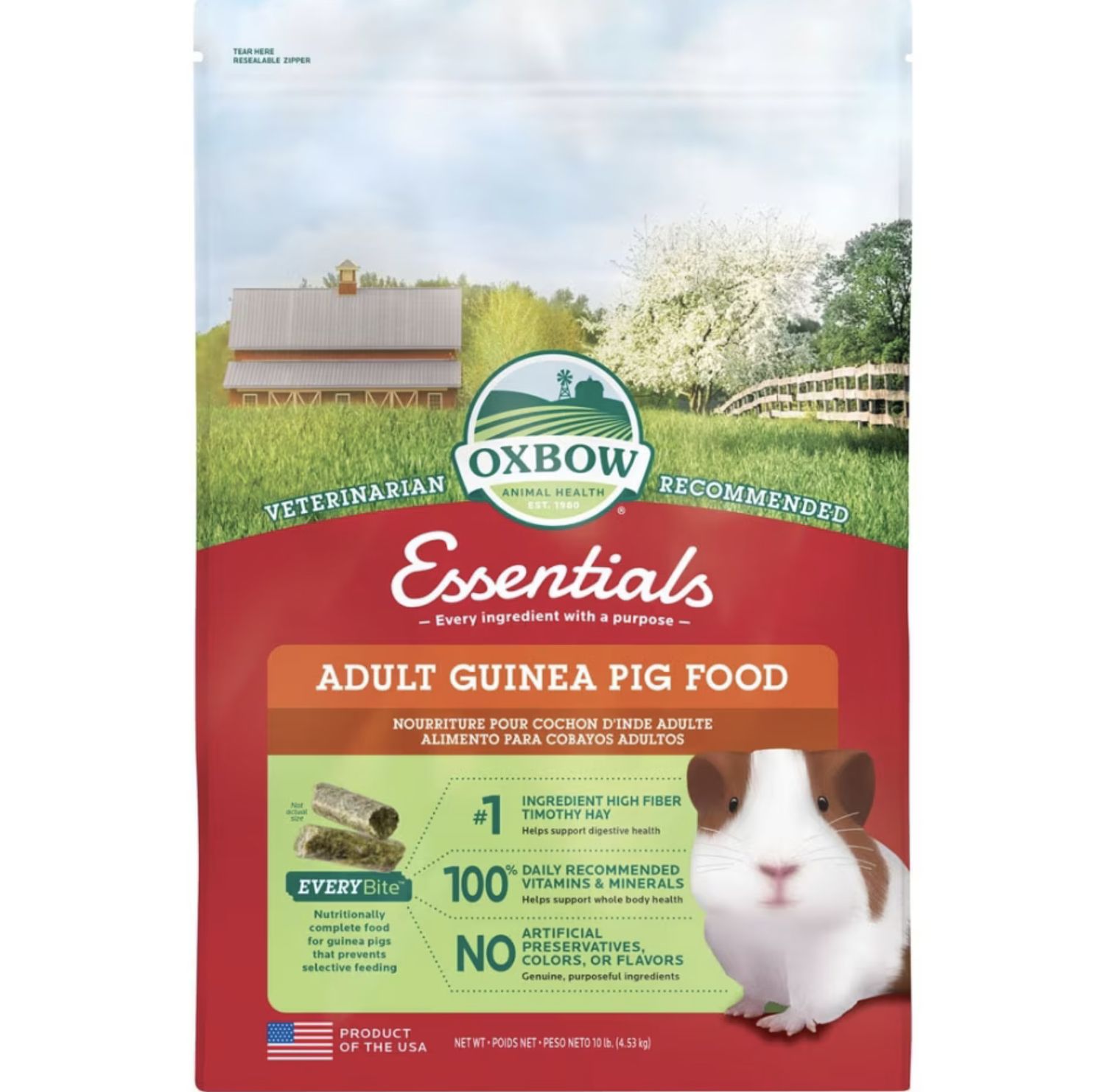 Oxbow Essentials Adult Guinea Food, Size: 5lb