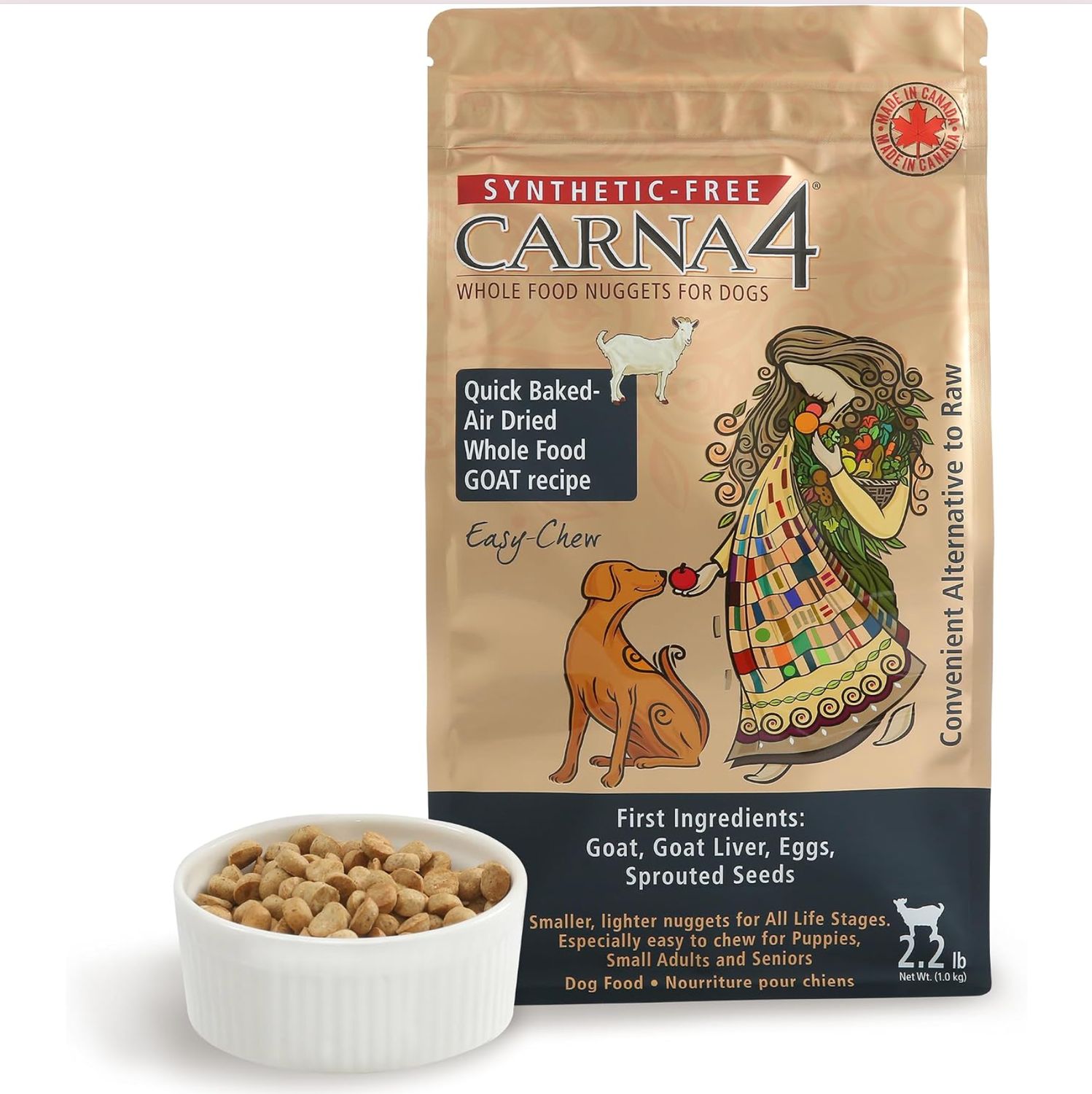 Carna4 Dog Air Dried Goat, Size: 2.2lb