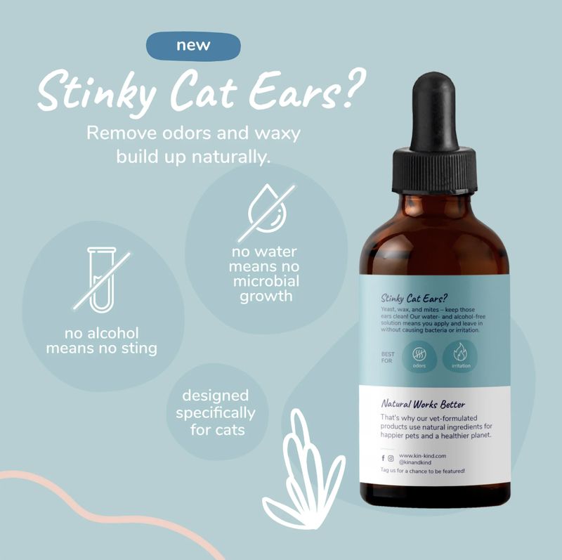 kin+kind Cat Natural Ear Cleaner 4oz