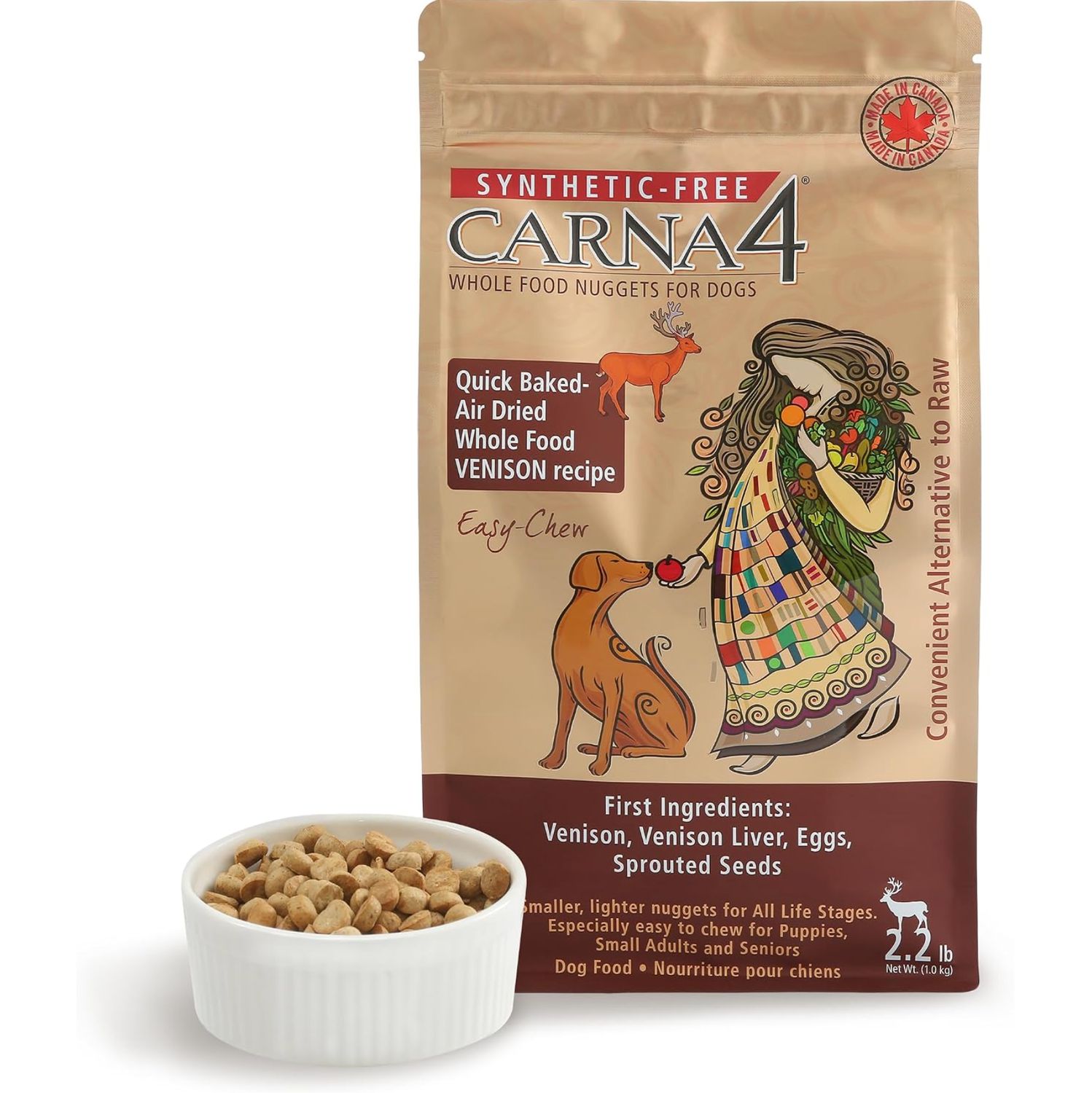 Carna4 Dog Air Dried Venison, Size: 2.2lb