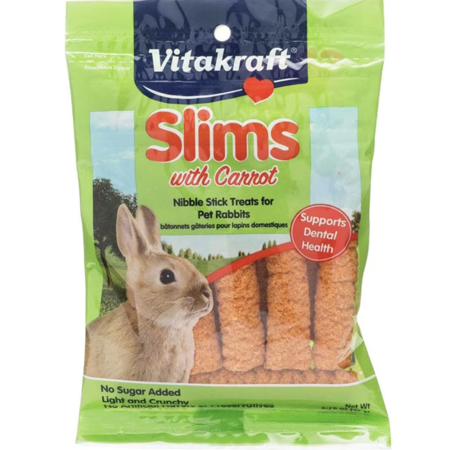 Vitakraft Slims Treats Carrot, Size: 1.76oz
