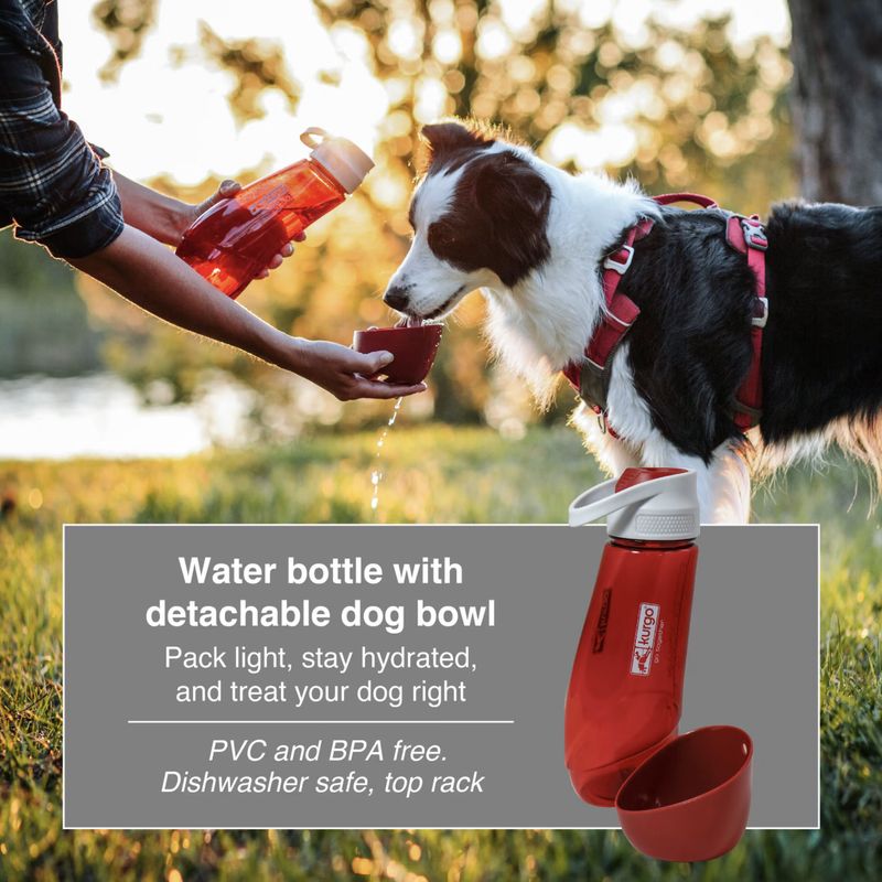 Kurgo Gourd Water Bottle 24oz &amp; Bowl 8oz