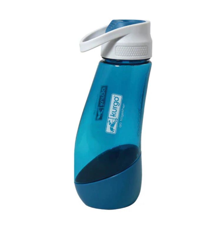 Kurgo Gourd Water Bottle 24oz &amp; Bowl 8oz, Color: Blue