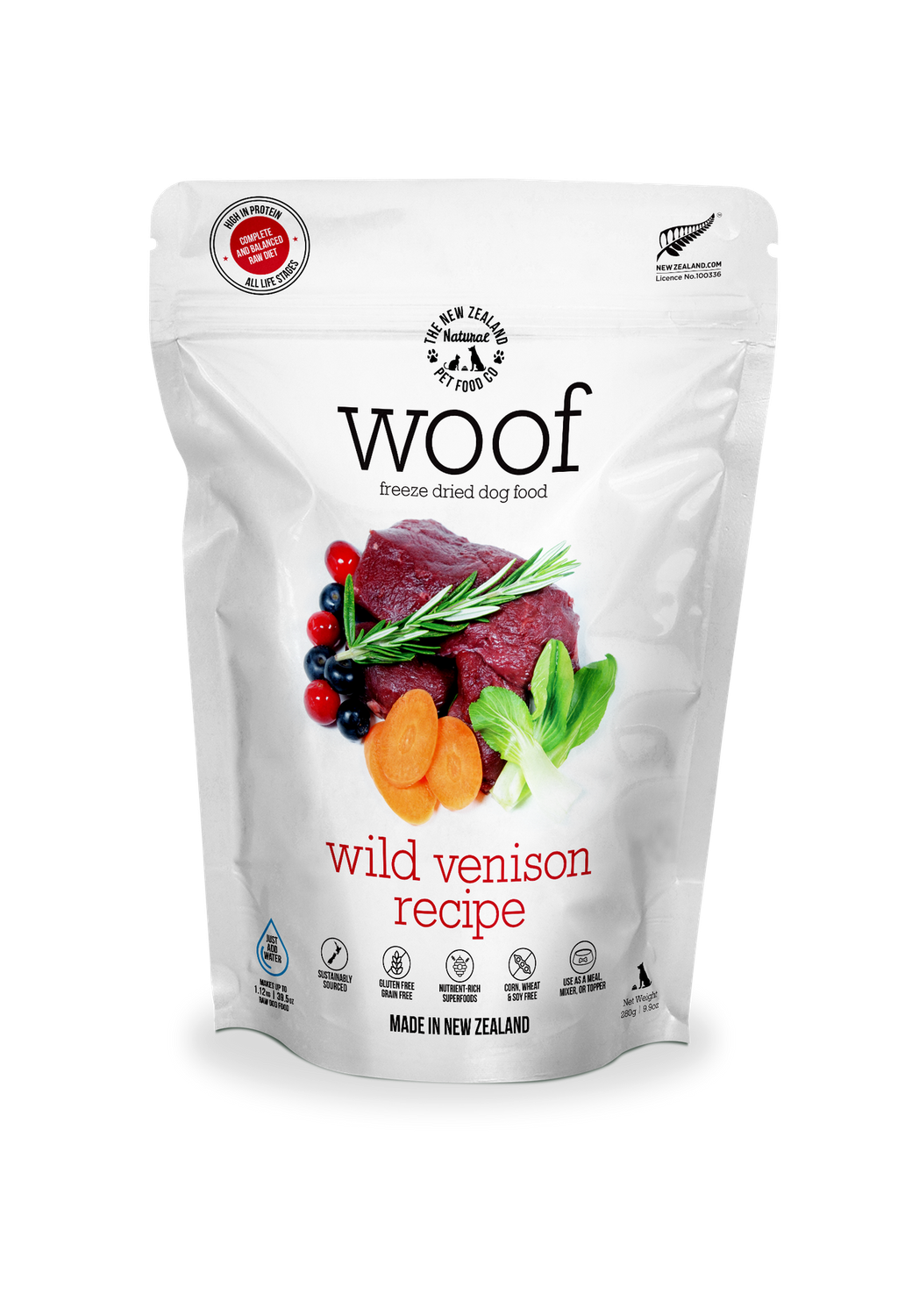 New Zealand Pet Dog Freeze Dried Venison, Size: 9.9oz