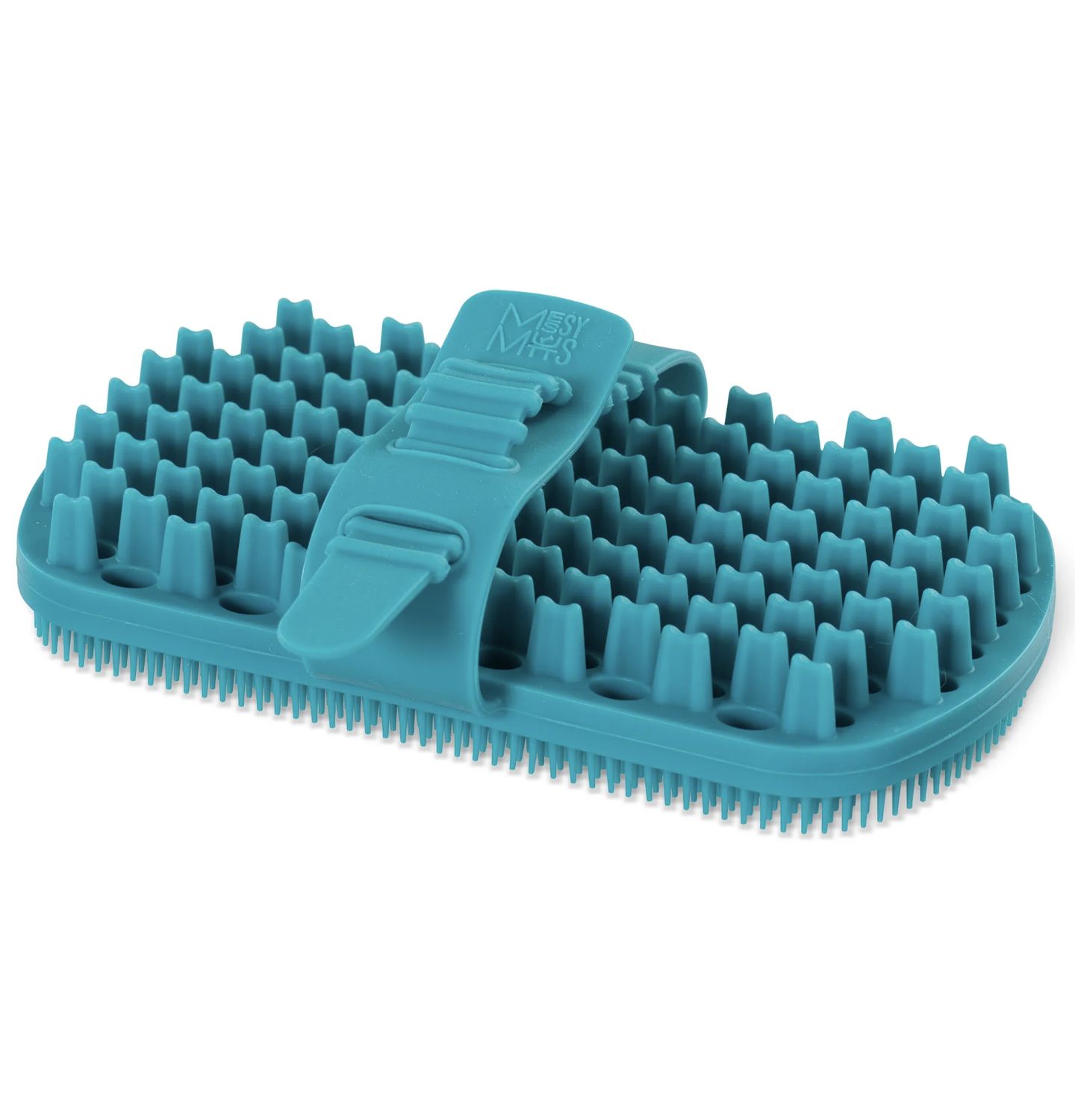 Messy Mutts Dog Silicone Dual Sided Grooming Brush with Hand Strap