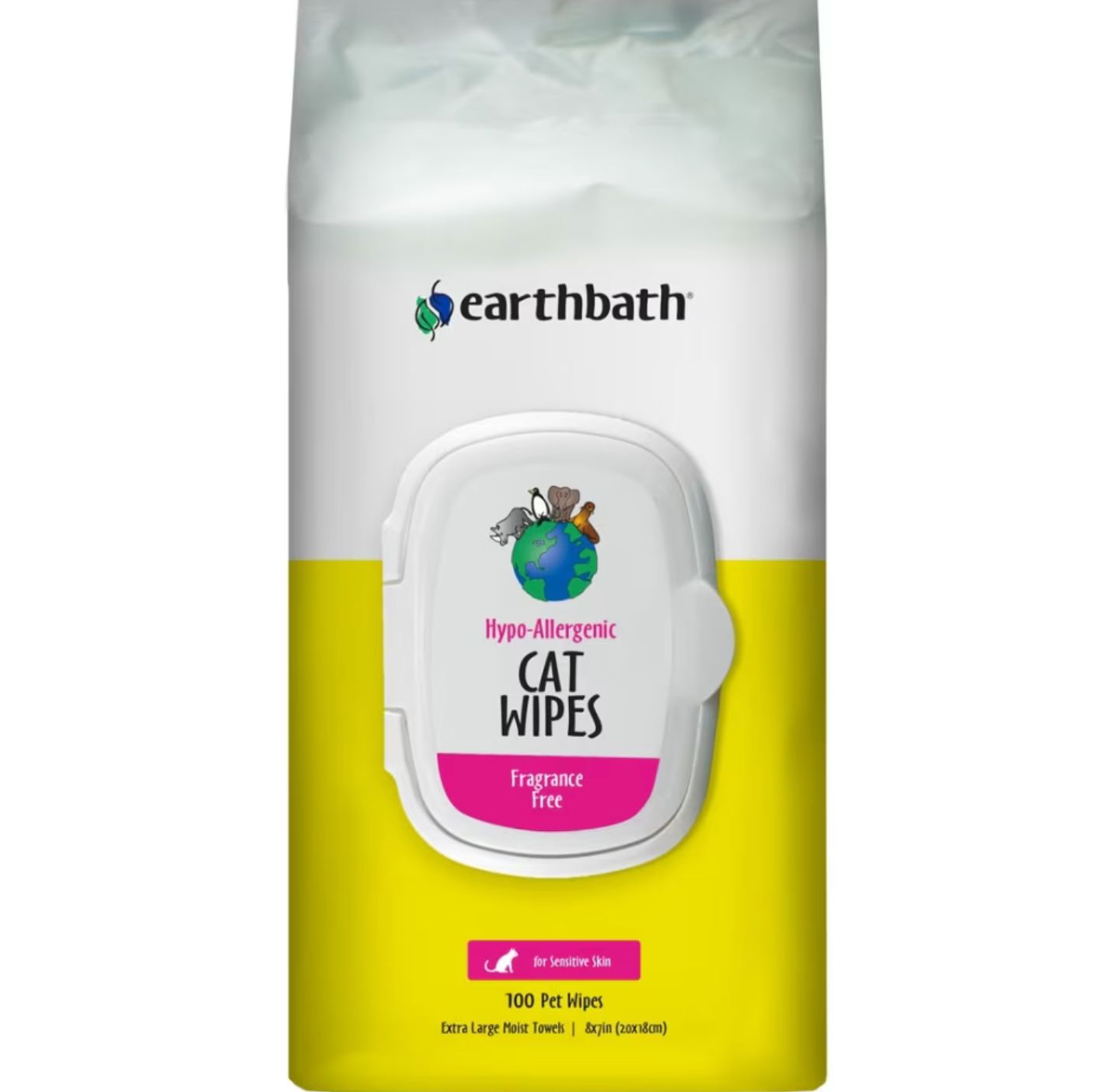 Earthbath Cat Hypoallergenic Grooming Wipes 100