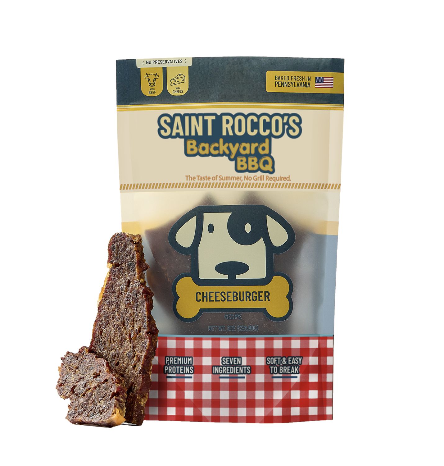 Saint Rocco’s Dog Cheeseburger, Size: 8oz