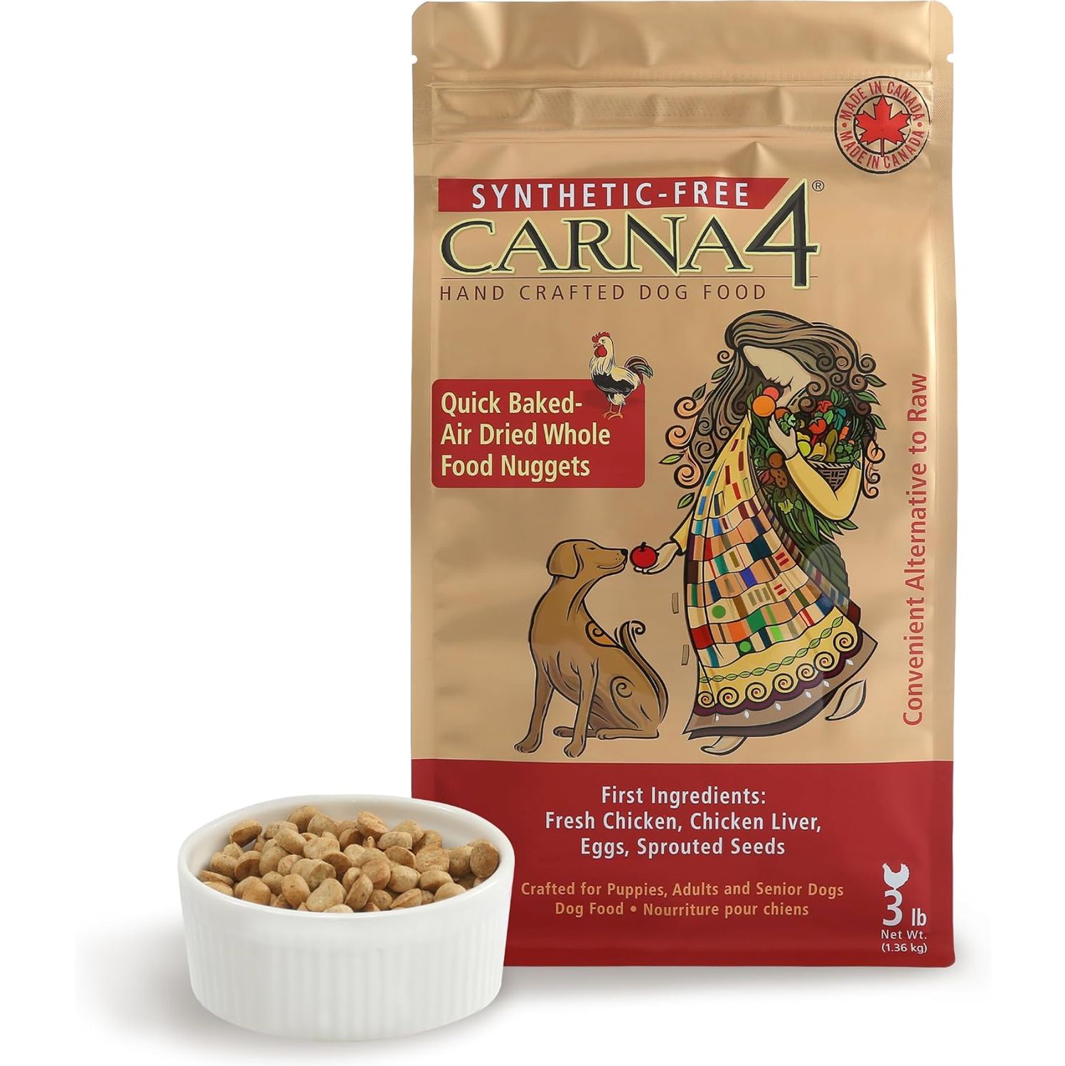 Carna4 Dog Air Dried Chicken, Size: 3lb