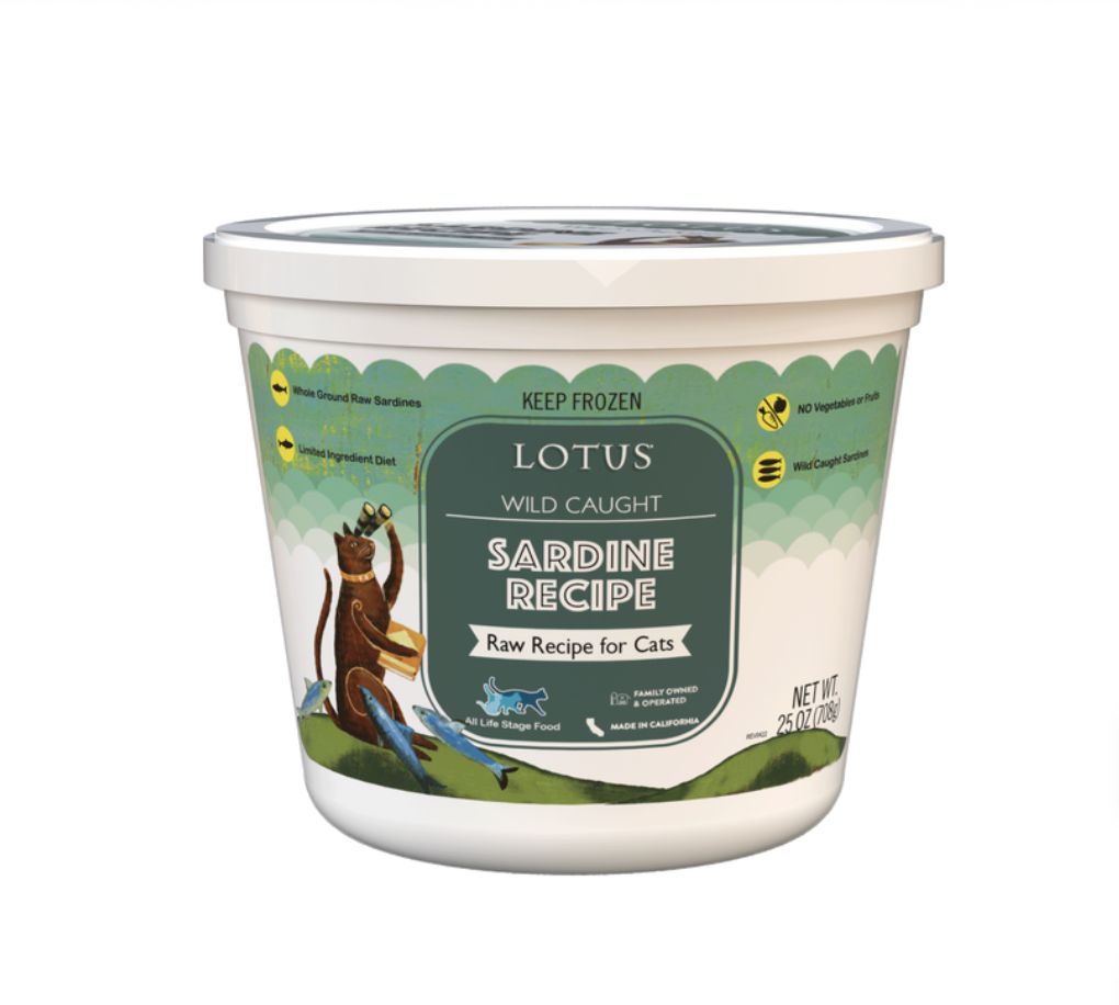 Lotus Cat Frozen Raw Sardine, Size: 17oz
