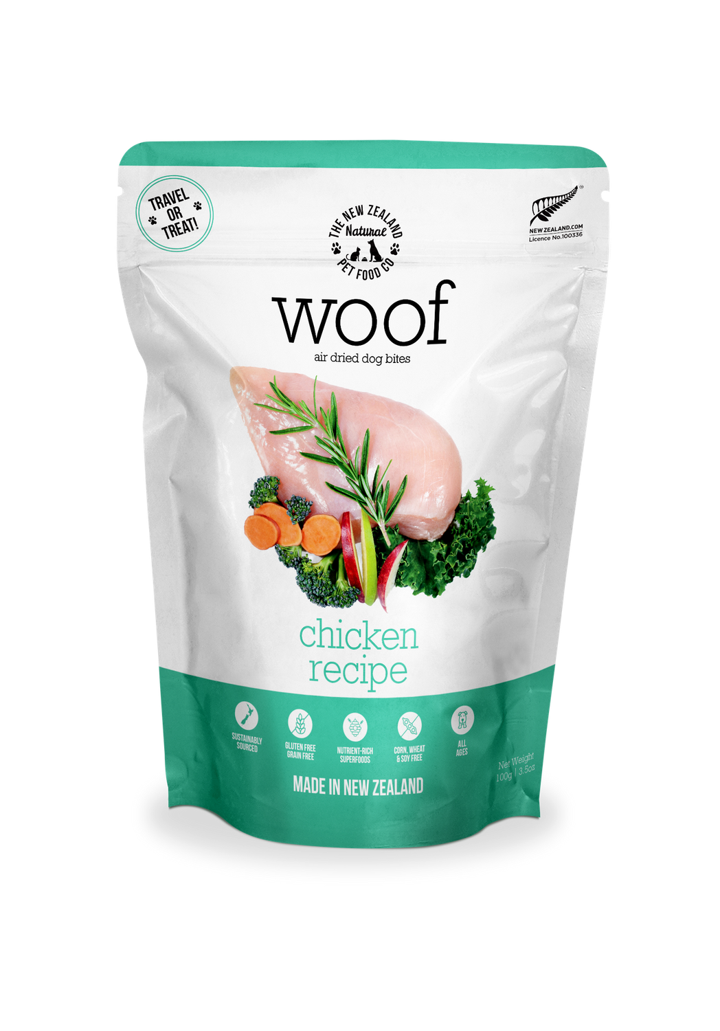 New Zealand Pet Dog Air Dried Chicken, Size: 3.5oz