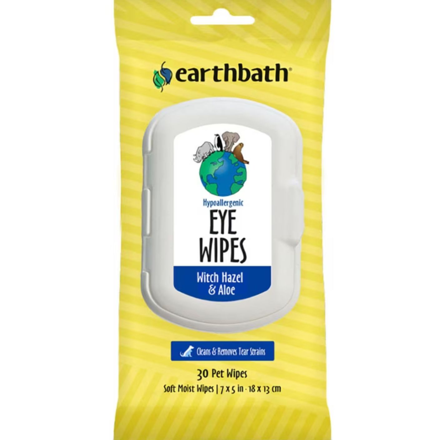 Earthbath Hypoallergenic Eye Wipes Hazel &amp; Aloe 30ct